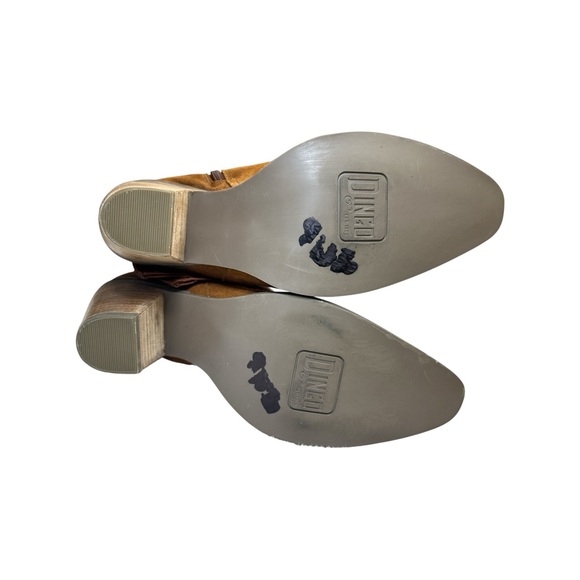 Dingo Bandida Brown Leather Boot Beaded W/Material Womens 8.5 Very Minimal Wear - Picture 7 of 8